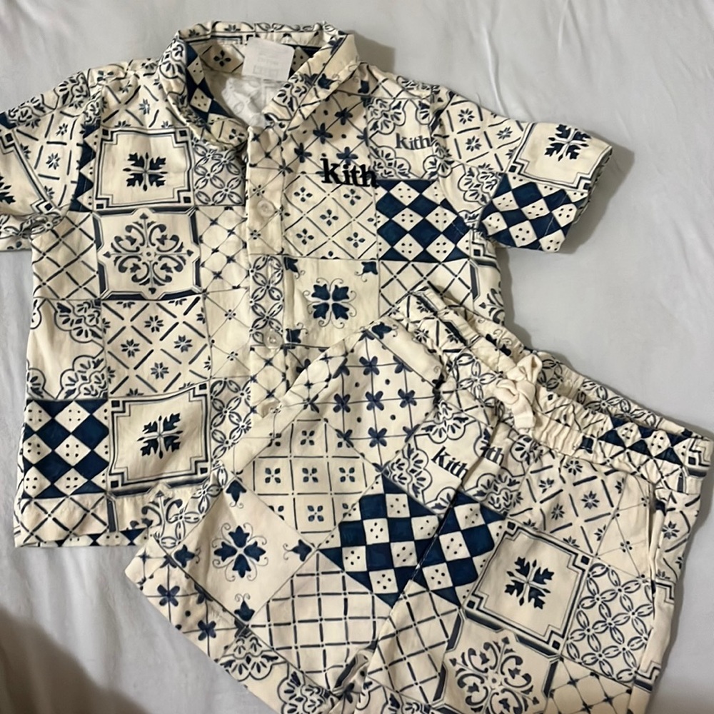 Kith Button up and Shorts